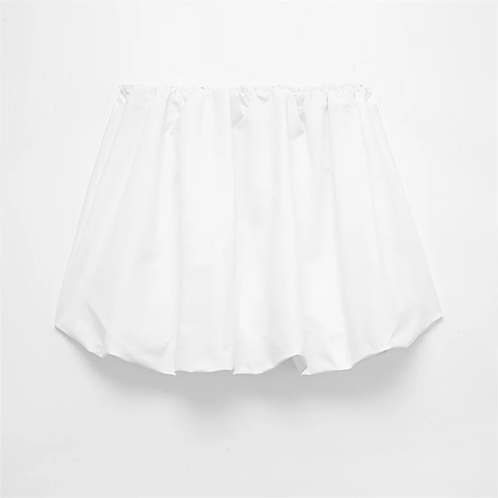 Summer Women's Temperament Elastic Waist Short  Lantern Mini Skirt