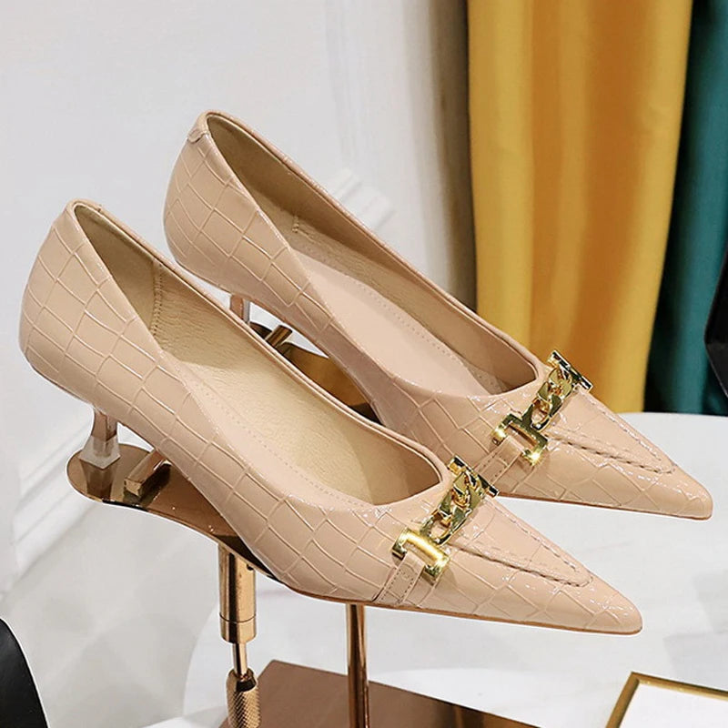 Patent Leather Stiletto Pumps - Professional Office Heels Available in 12 Colors
