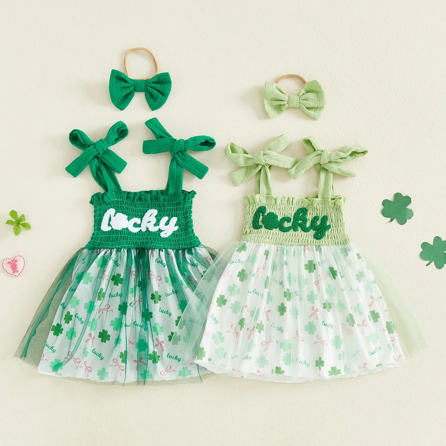 Baby Girls' Letter Embroidery Romper Dress & Headband Set