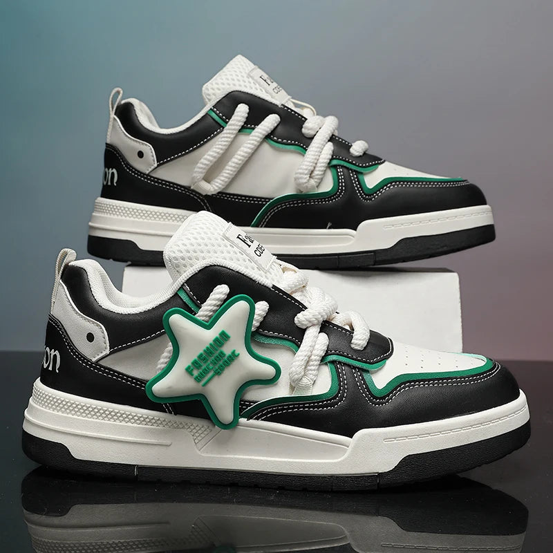 Men's Casual Stars Platform Skateboard Tennis Sports Comfortable Vulcanized Sneakers