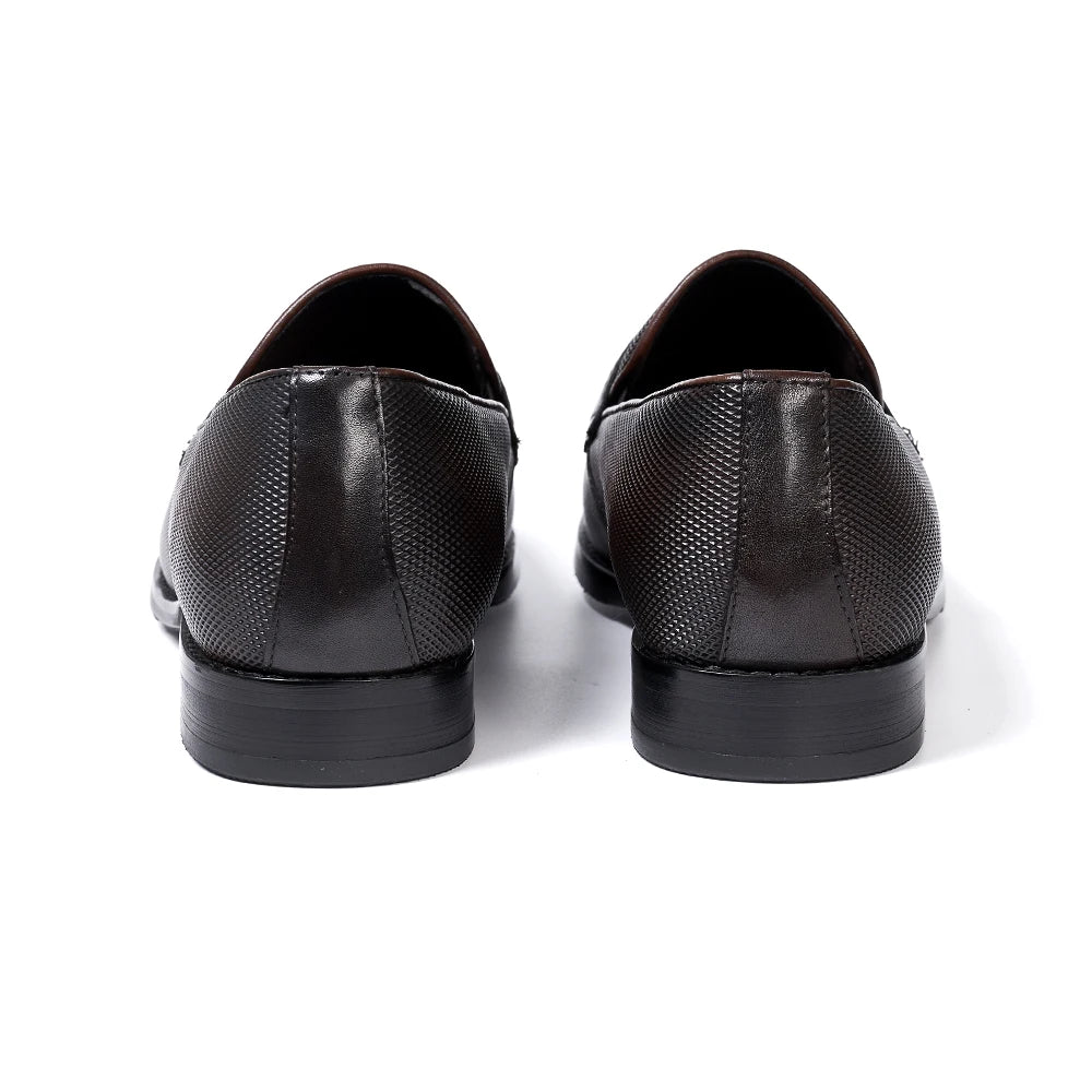 Men's Tassel Genuine Leather Slip on Daily Casual  Handmade Office Wedding Loafer Shoes