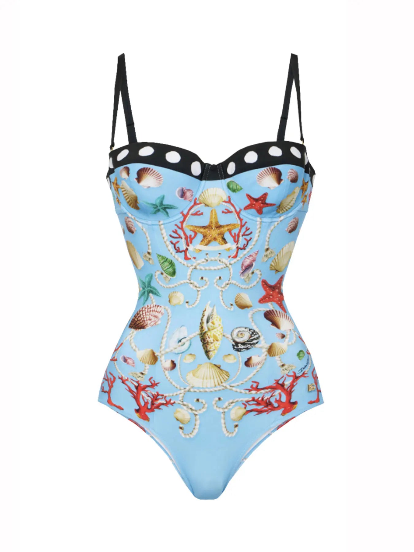 Underwire Push-Up Swimsuit with Skirt - High Leg Bathing Suit