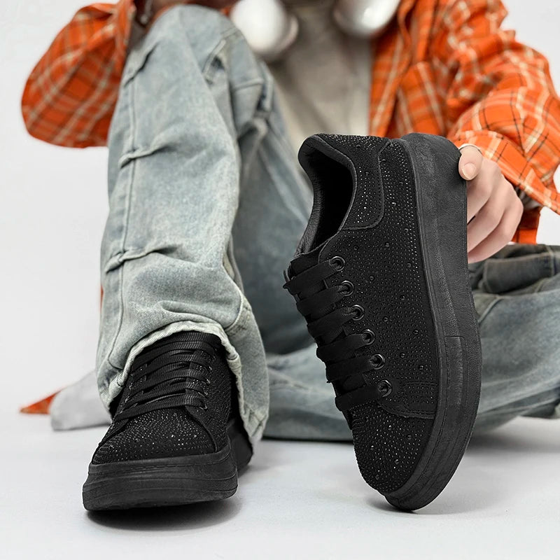 Men's Platform Sneakers - Personalized Design Skateboard Sports Shoes