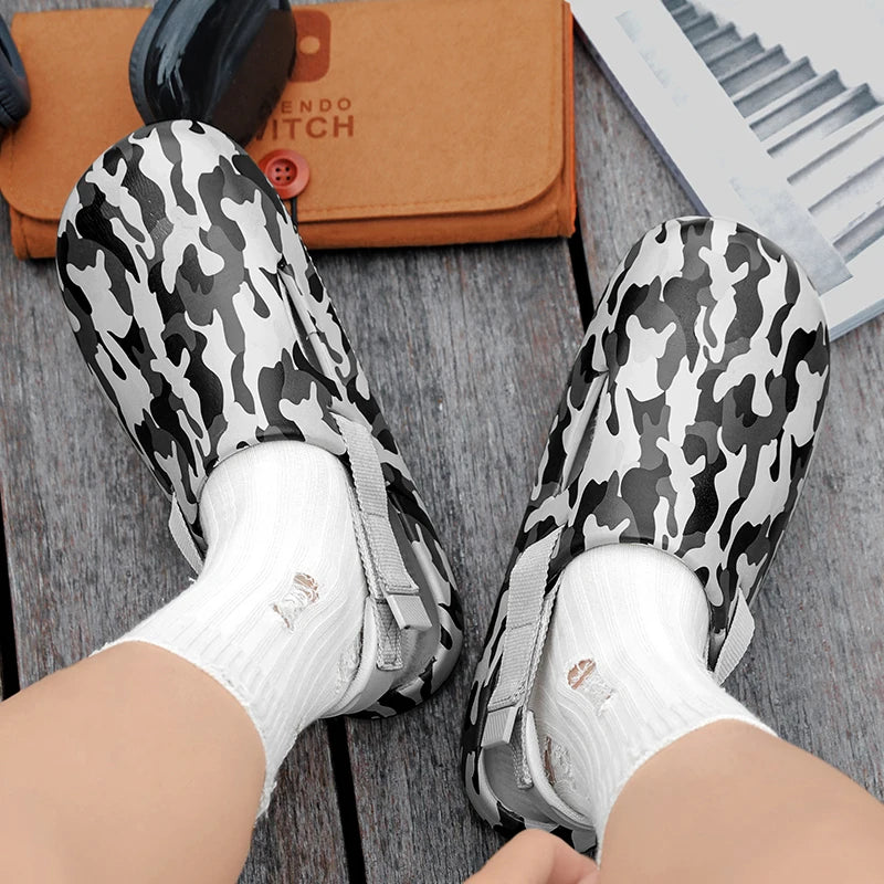 Men's Summer Slippers Sandals Camouflage  Clogs Beach Slippers Flip Flop Casual Slides