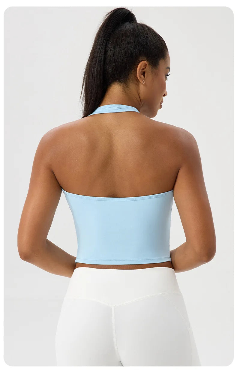 Women's Sleeveless Fitness Yoga Top - Breathable Quick Dry Summer Gym Vest