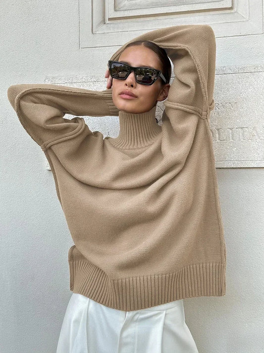 Women's Knitted Turtleneck Sweater