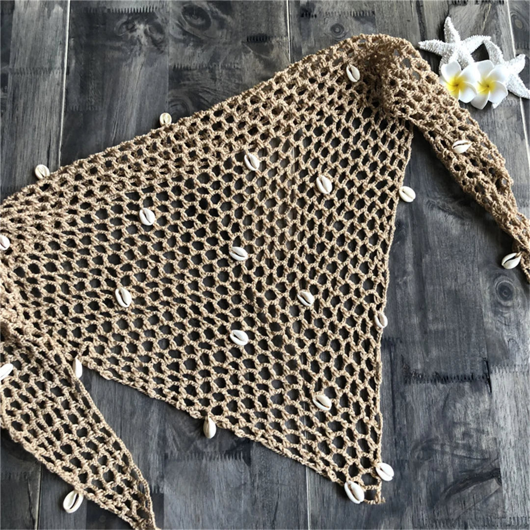Crochet Knitted Beach Cover-Up Sarong
