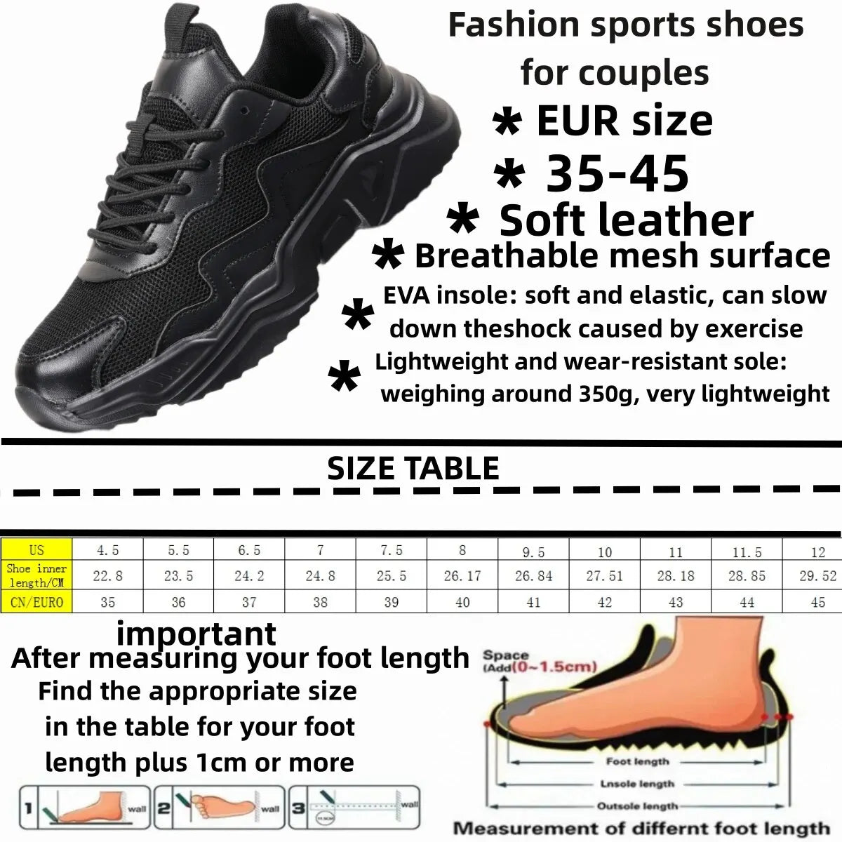 Unisex Casual Sports  Ultra-light, Sneakers