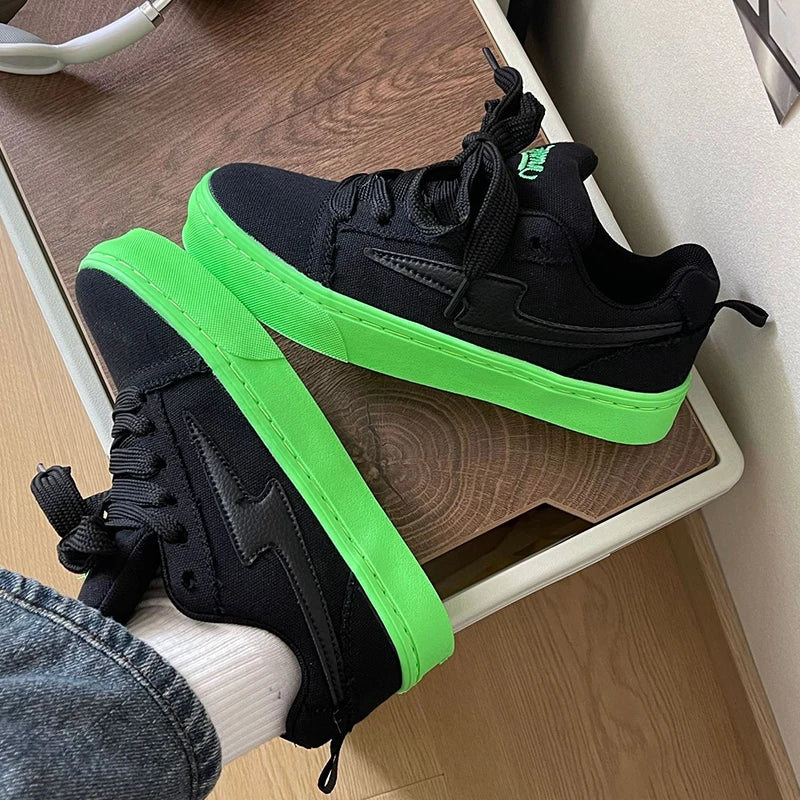Men's Casual Design Sneakers Sports Shoes Platform Canvas Sneakers