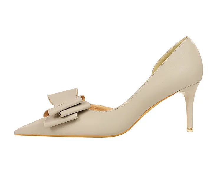 Bowknot Stiletto Heel Pumps