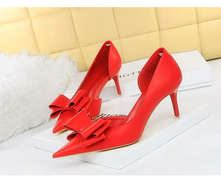 Bowknot Stiletto Heel Pumps