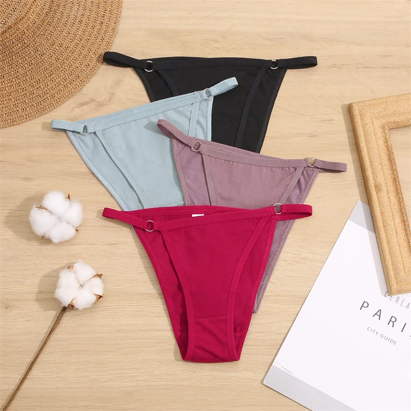 Women's Cotton Briefs Low Waist Seamless Underwear  Bikini Breathable Lingerie