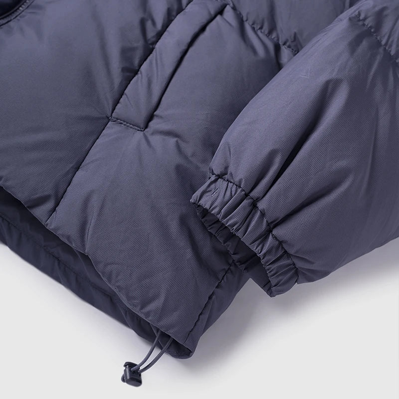 Minimalist Down Jacket Unisex - 90% Down Fill High Collar Winter Outerwear