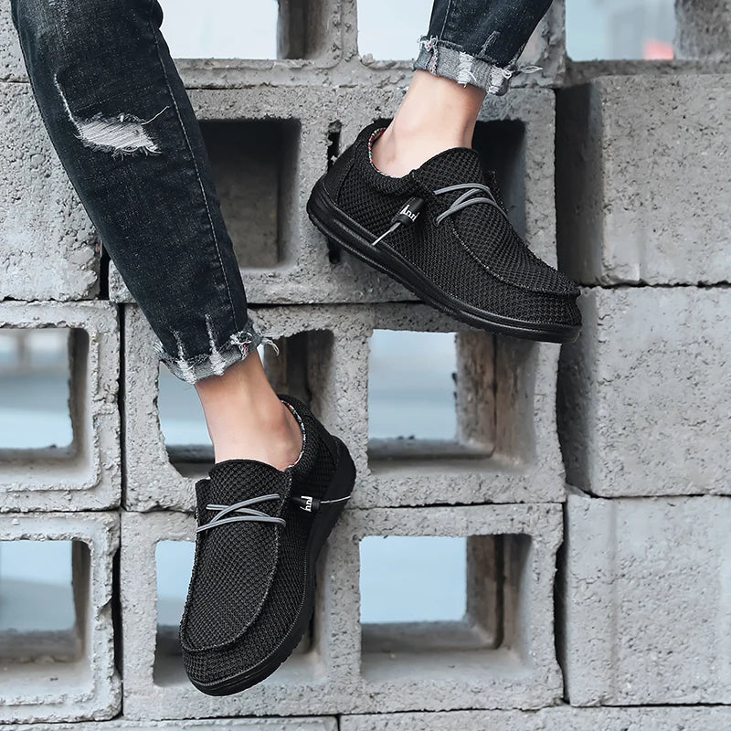 Men's Slip-On Casual Sneakers - Breathable Skateboard Loafers