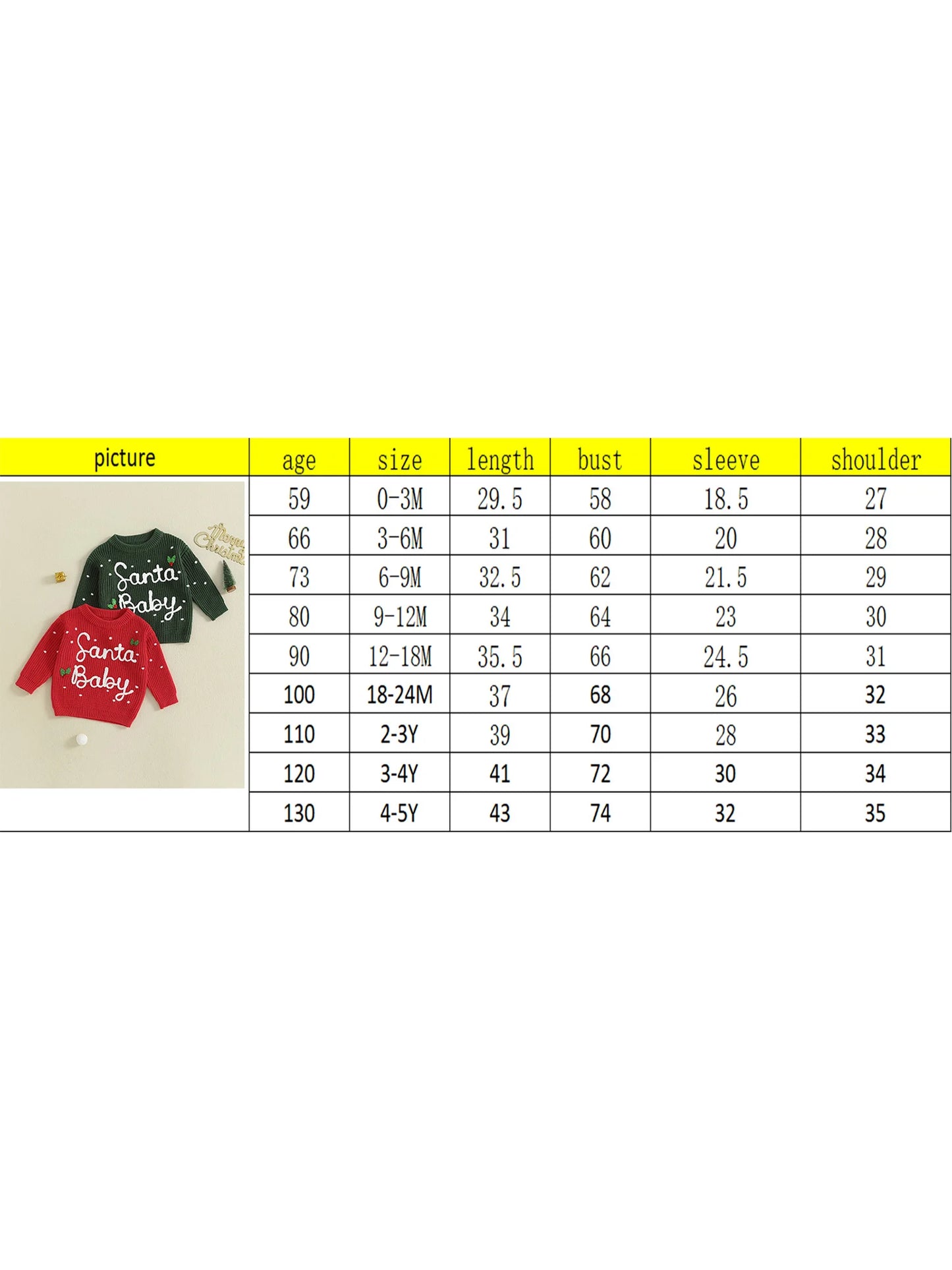 0-5Y Kids Boys Girls Christmas Sweater Letter Embroidered Crew Neck Long Sleeve Pullover Knit Top