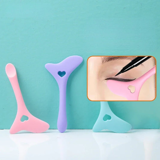 Silicone Eyeliner Stencils Wing Tips Mascara Drawing Lipstick Wearing Aid Face Cream Mask Applicator Makeup Reusable Tool