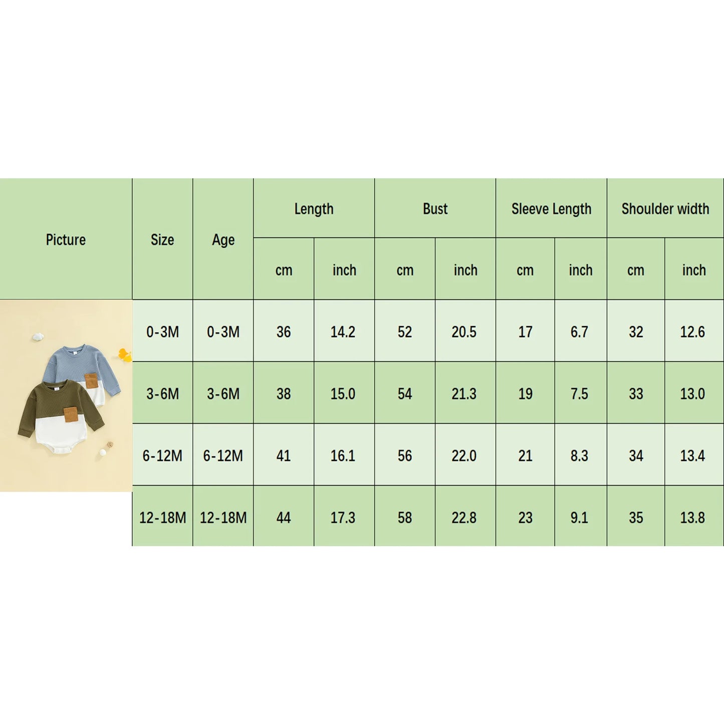 Baby Boys Bubble Romper - Contrast Color Long Sleeve Jumpsuit for Autumn Winter (0-18M)