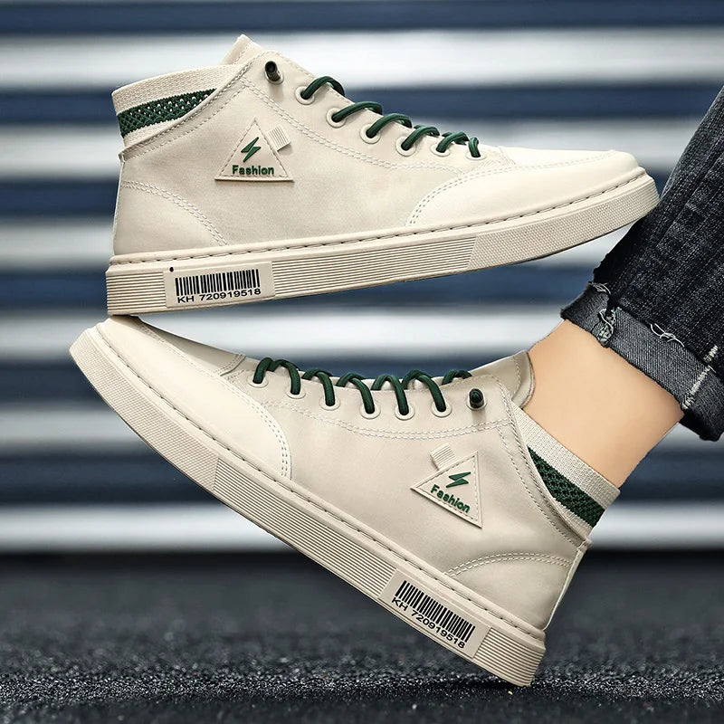 Simple Design Casual Sneakers - Men's Flat Skateboard & Running Trainers