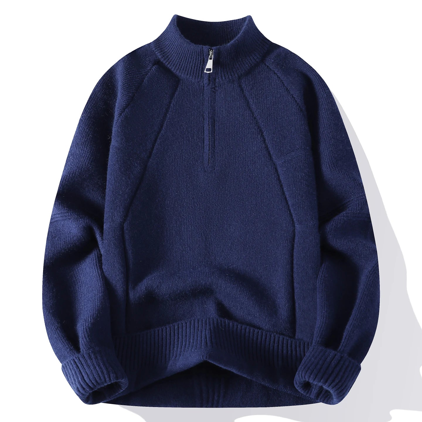 Loose Knit Half Zipper Pullover Sweater