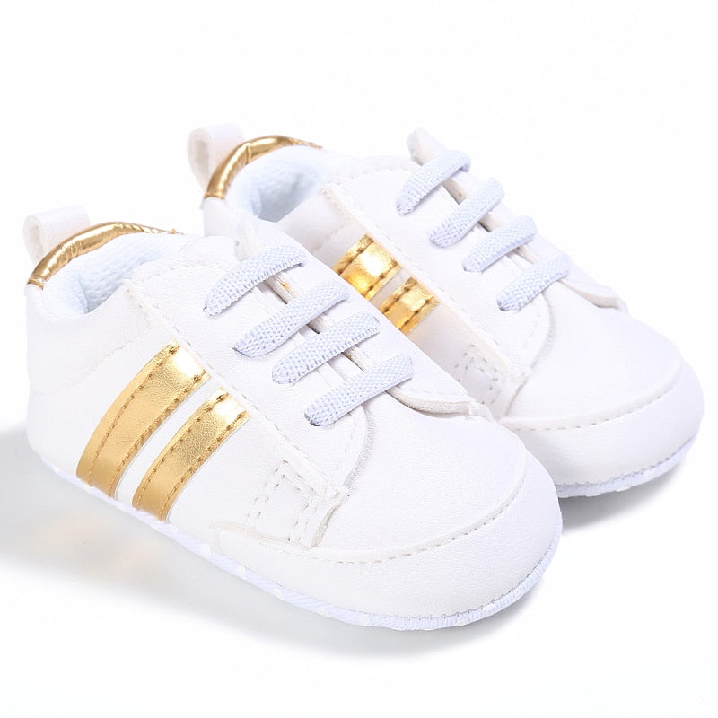 Newborn Baby Classical Sport Soft Sole PU Leather Sneakers Shoes