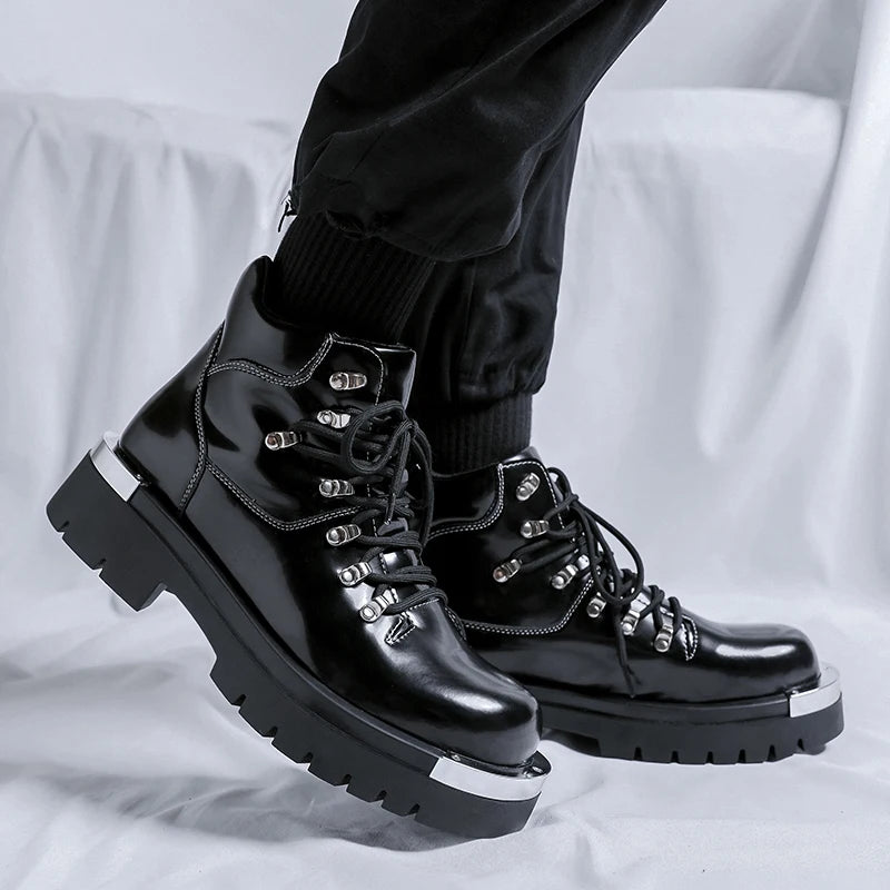 Men's Platform Genuine Leather Ankle Boots