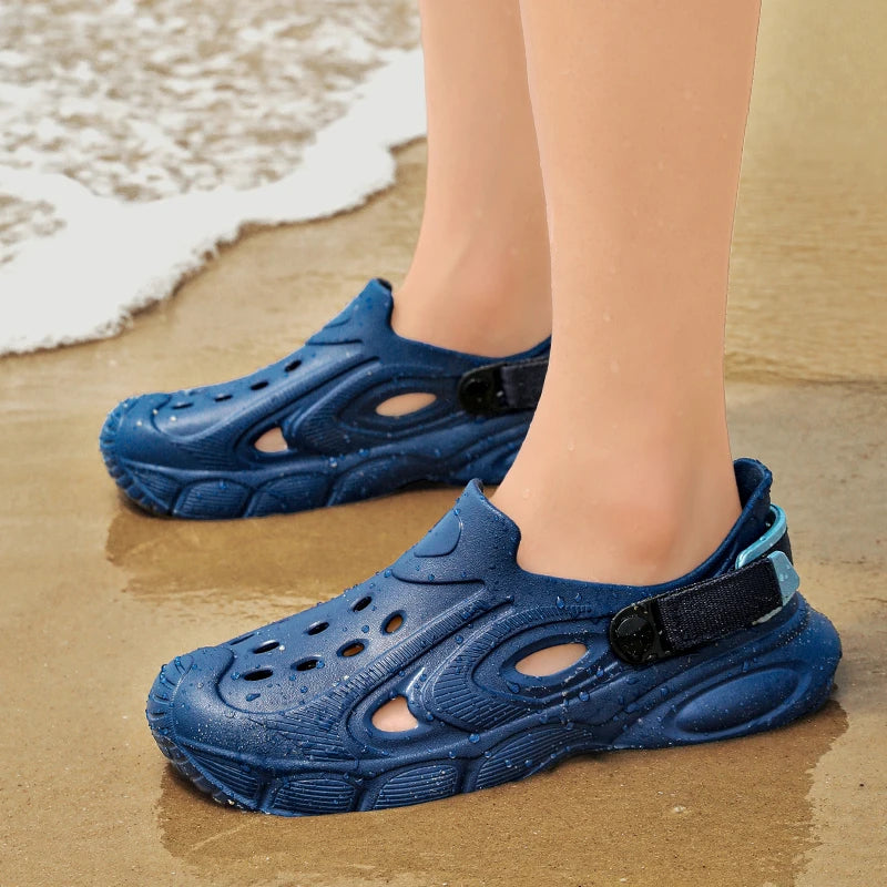Men's Summer Sandals Platform Outdoor Quick Dry Beach Wading Clogs Water Non-Slip Shoes
