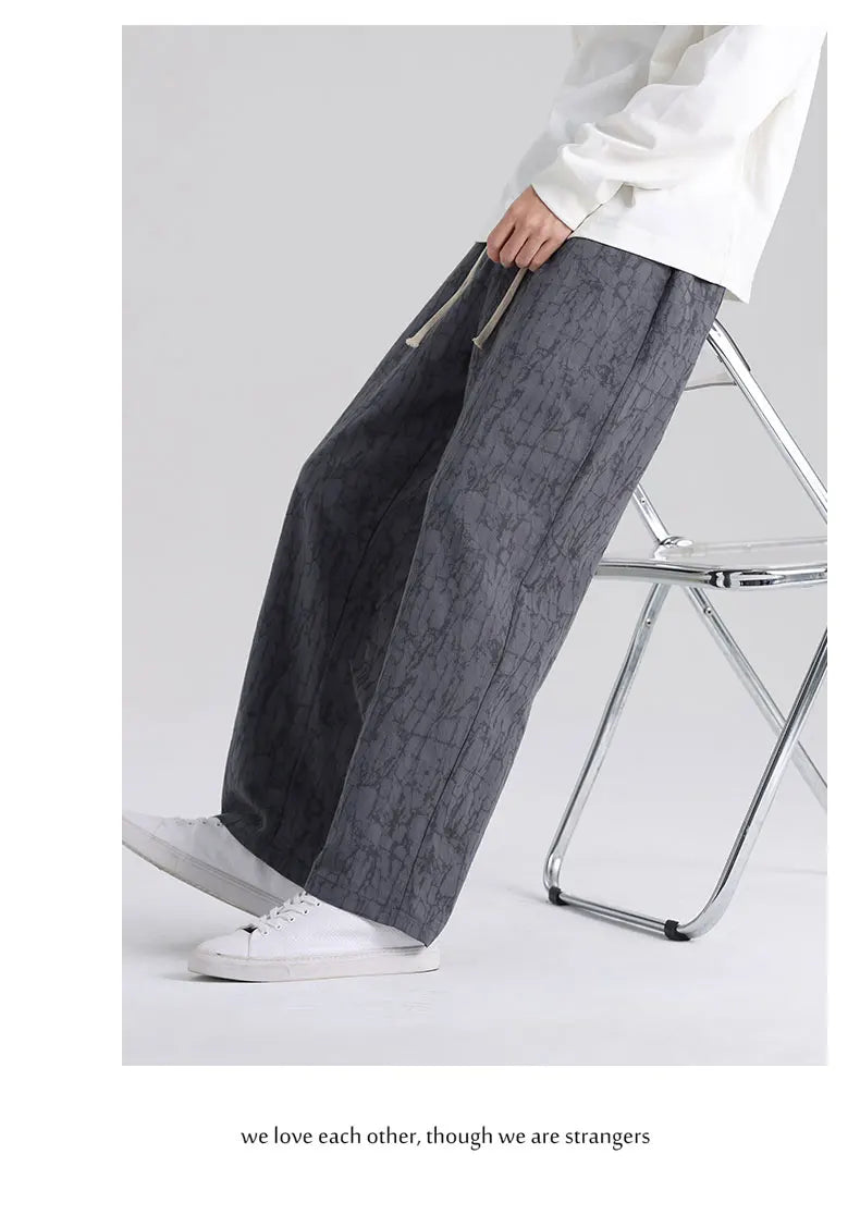 Men's Cotton Linen Harem Pants Straight Trousers