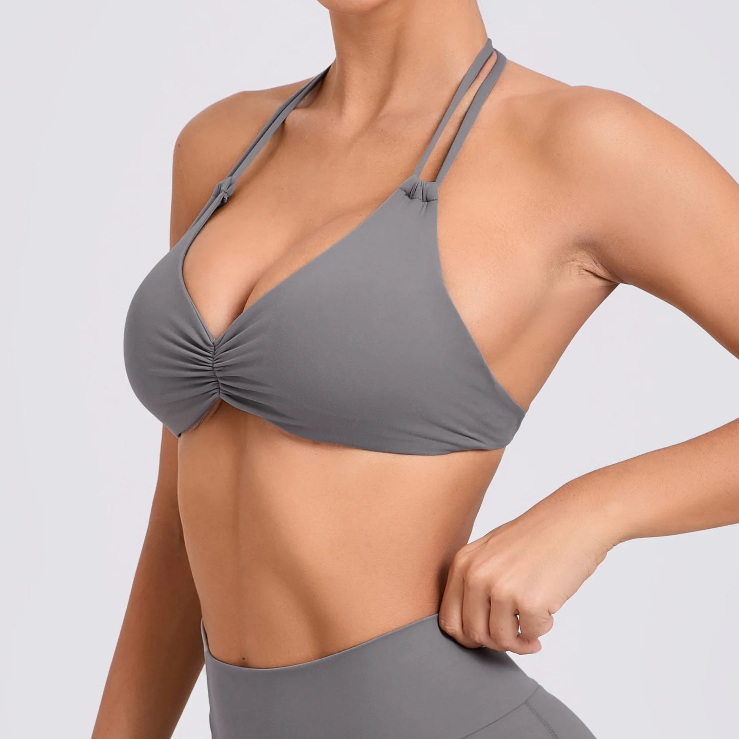 Women's Adjustable Yoga Bra Running Workout Underwear Fitness Push up Quick-Dry Sportswear Gym Top Scrunch Sports Bra