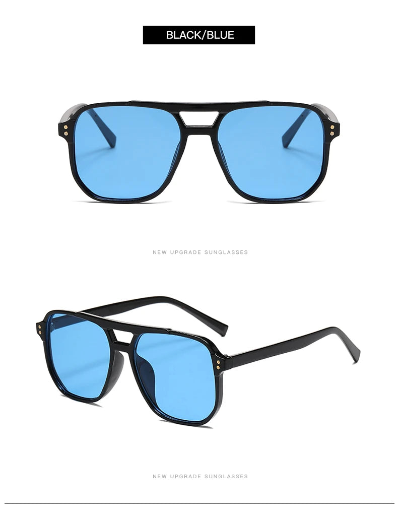 Classic Square Sunglasses - 5 Pack UV Protection Oversized Fashion Eyewear