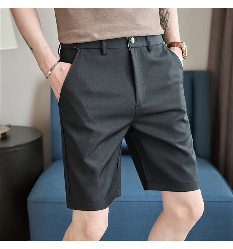 Men's Summer Thin Style Slim Fit  Elastic Waist Shorts
