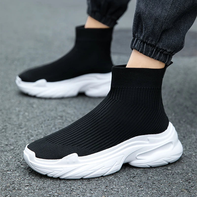 Men's Casual Sports Mesh Running Slip On Breathable Designer Tennis Shoes Walking Sneakers