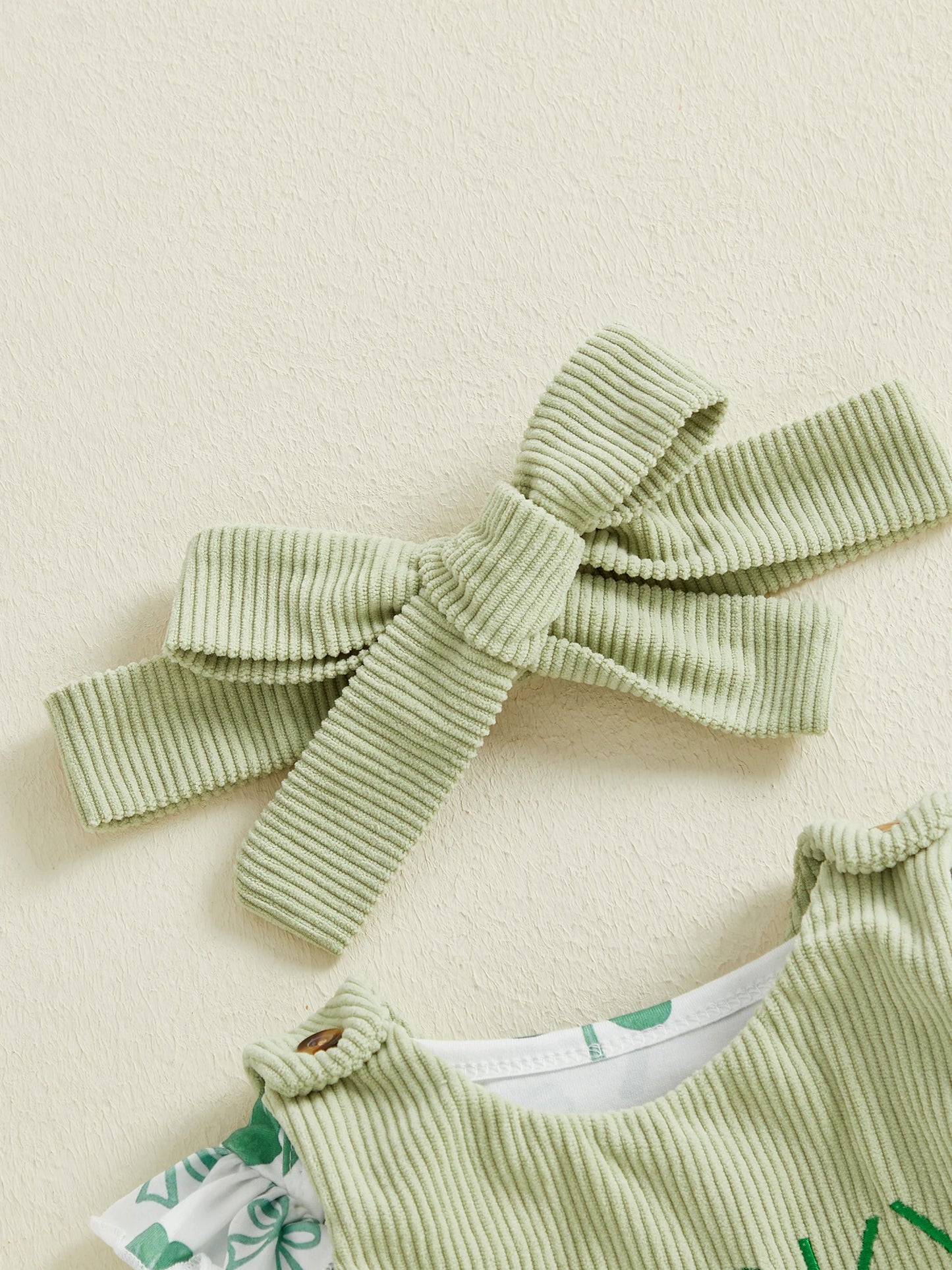 Baby Girls' Shamrock Print Romper Dress & Headband Set