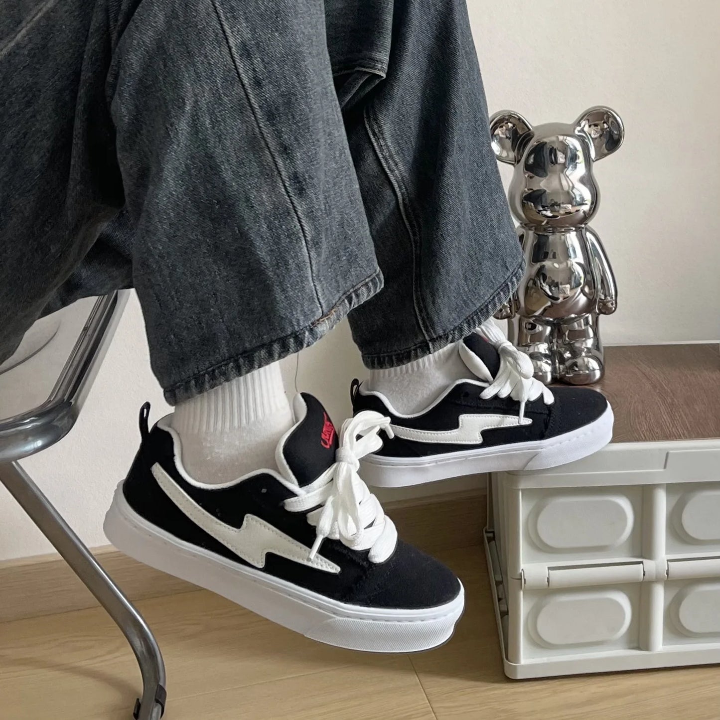 Men's Casual Design Sneakers Sports Shoes Platform Canvas Sneakers