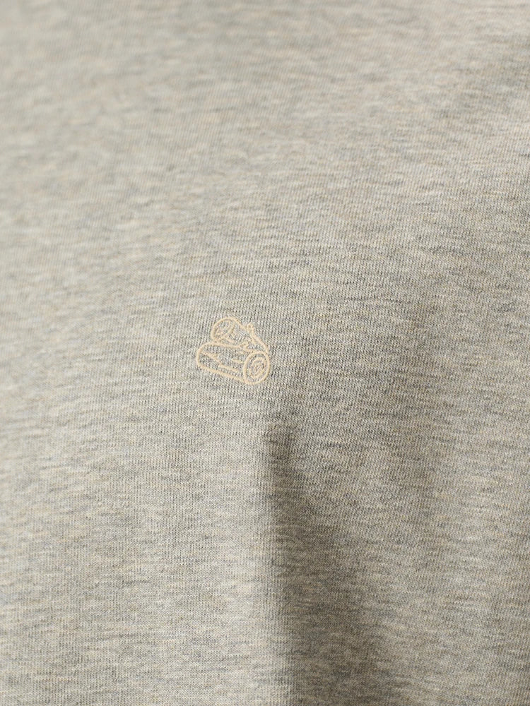 Men's Short Length Oversize 280gsm Sorona Fabric Logo Embroidery Long Sleeve T-shirt