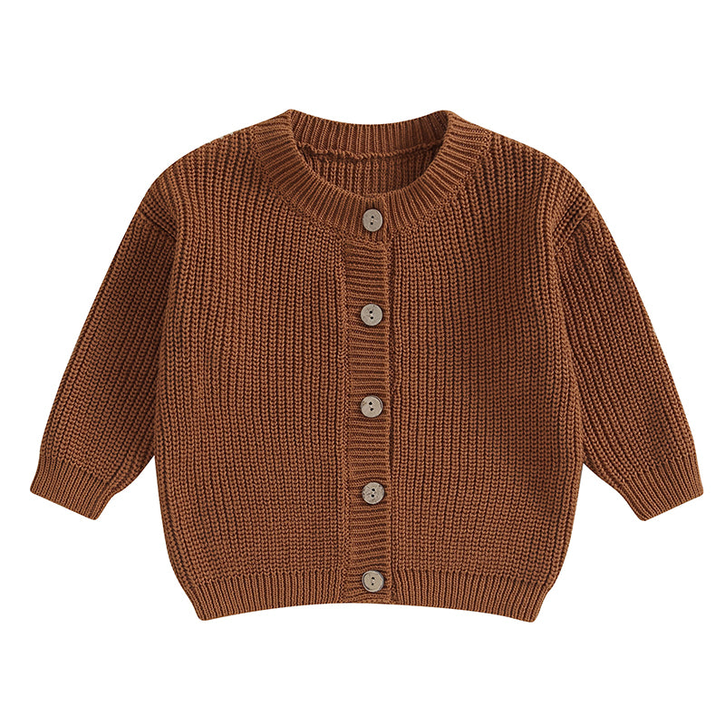 0-24M Baby Girls Boys Knit Sweater - Cardigan Long Sleeve Button Up Knitwear