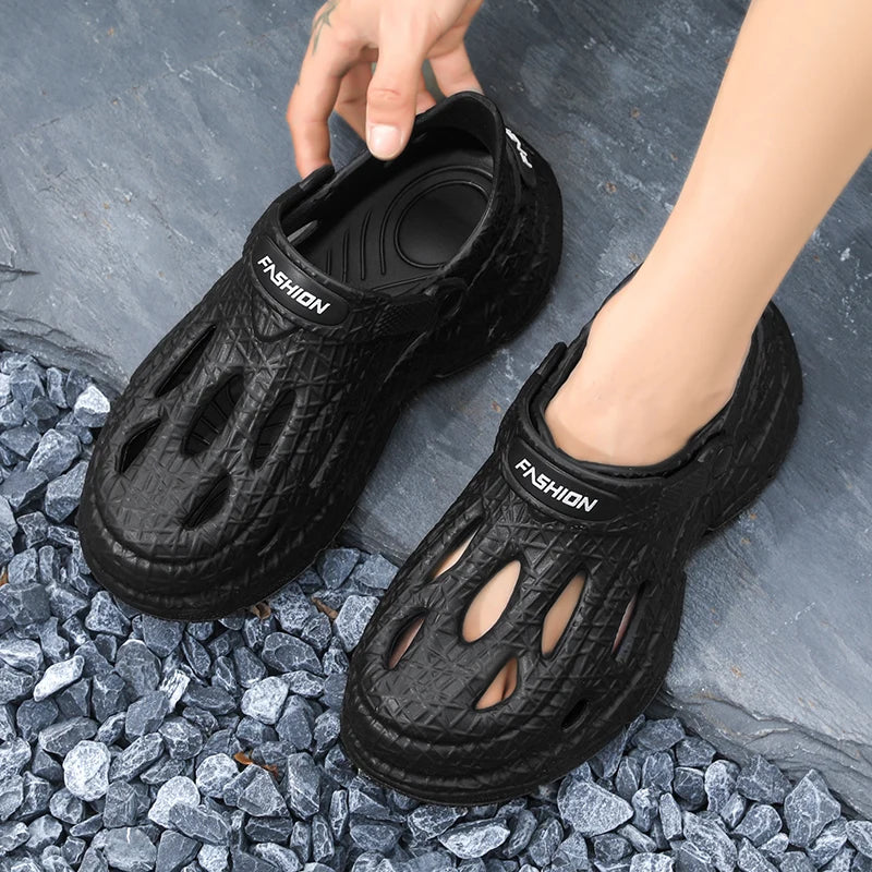 Men's Summer Slippers Platform Sandals Clogs Waterproof Beach Slippers Flip Flops Slides