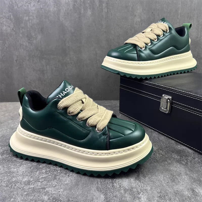 Men's Casual Platform Skateboard Sports Shoes Lace Up Sneakers