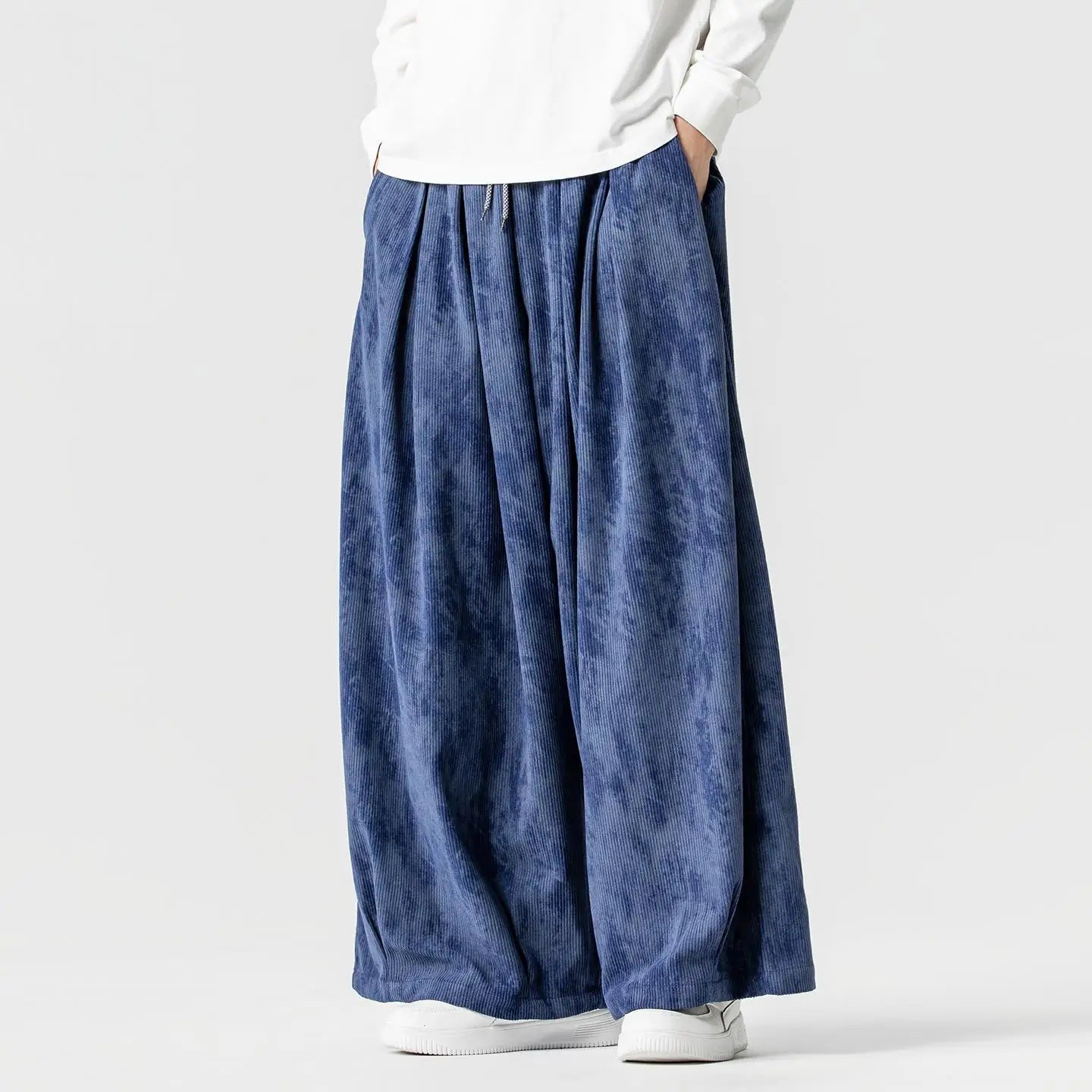 Men's Wide Leg Corduroy Trousers