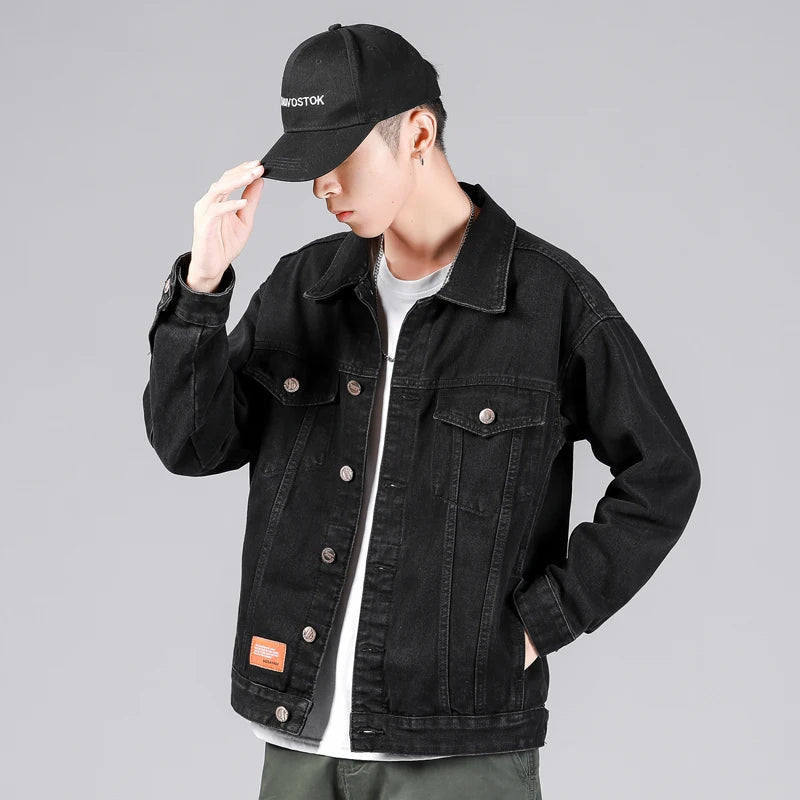 Men's Denim Retro Classic Lapel Slim  Jacket