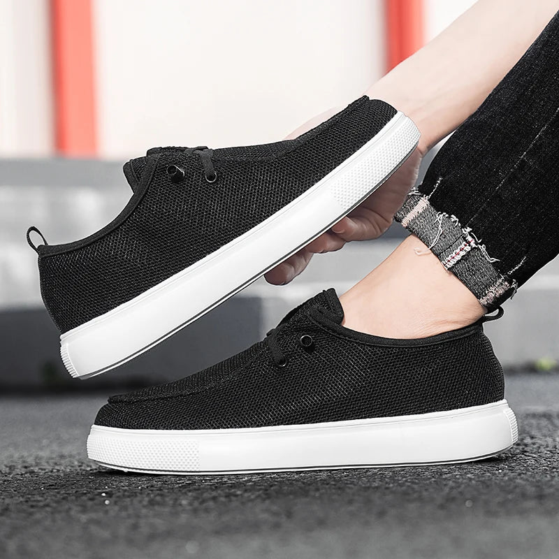 Summer Casual Sneakers - Men's Breathable Flat Tennis & Running Trainers