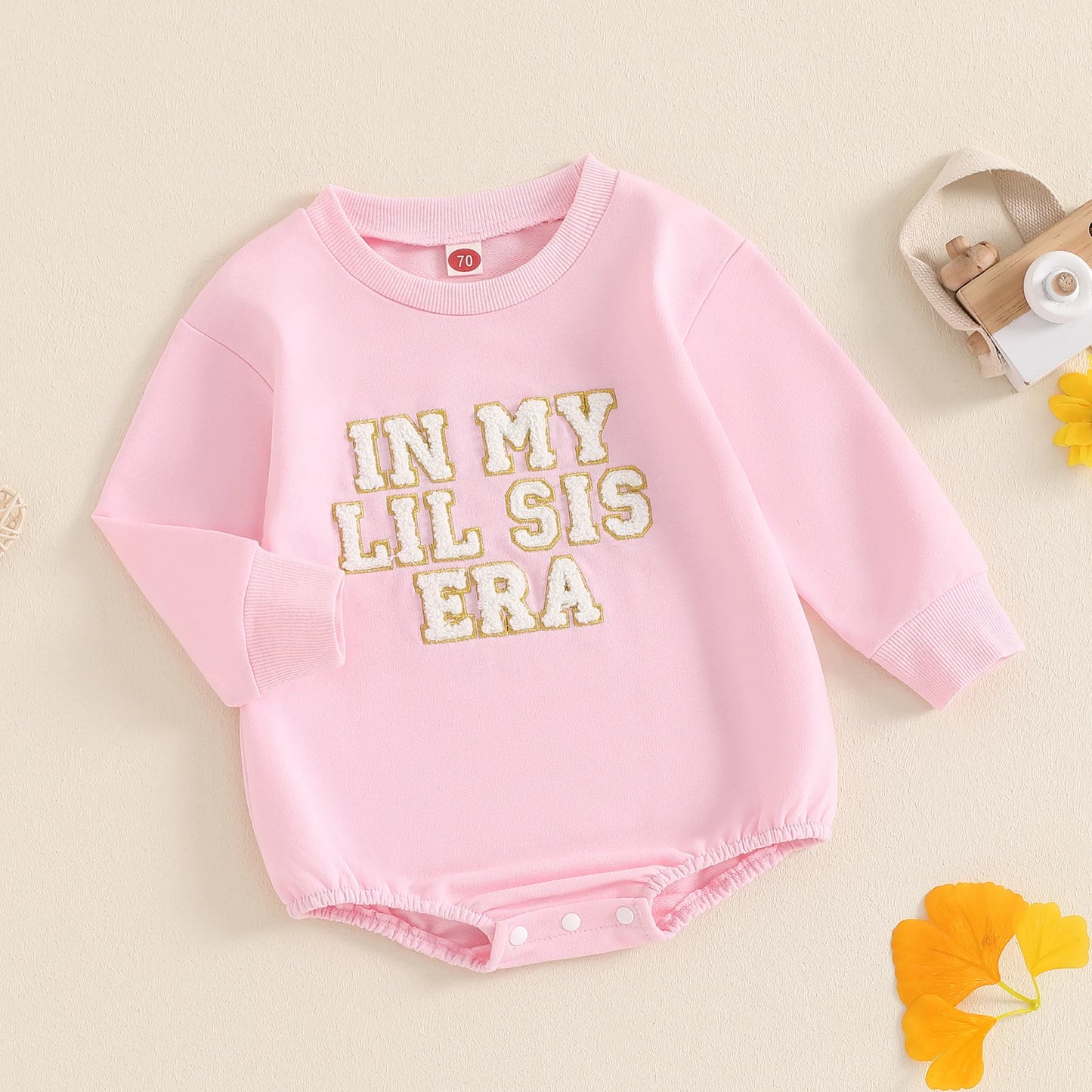 0-18M Baby Boys Girls Cute Romper Long Sleeve Crew Neck Letters Embroidery Sweatshirt Jumpsuits