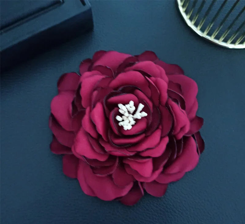 Elegant Fabric Flower Brooch - Lapel Pin Badge for Women