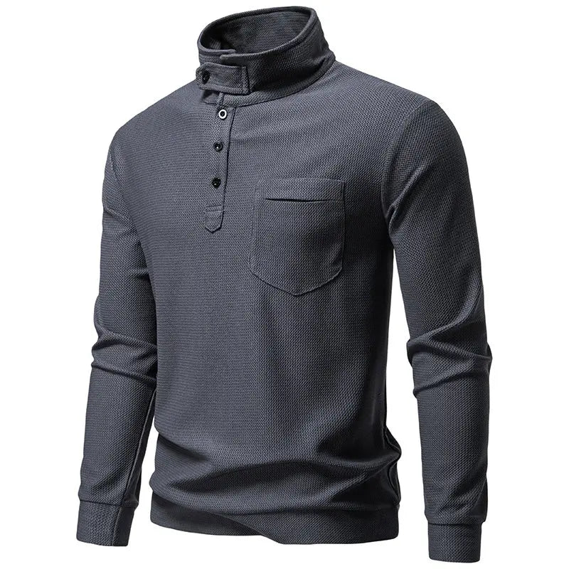 Men's Retro Stand Collar Sweatshirt