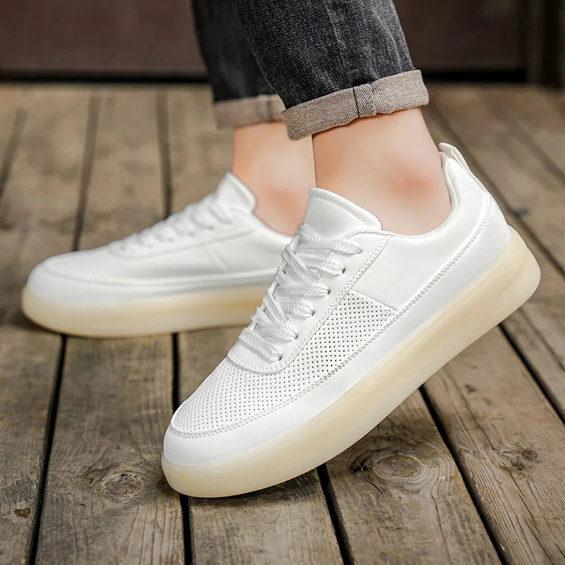 Men's Platform Casual Sneakers - Breathable Skateboard Running Shoes