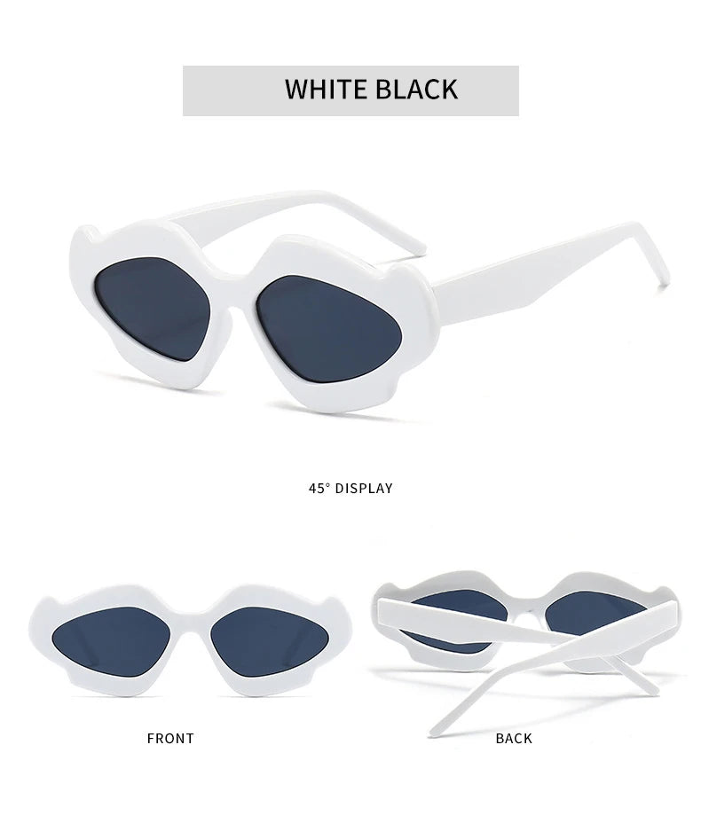 Women's Vintage Flower  Irregular Shape Gradient Sunglasses