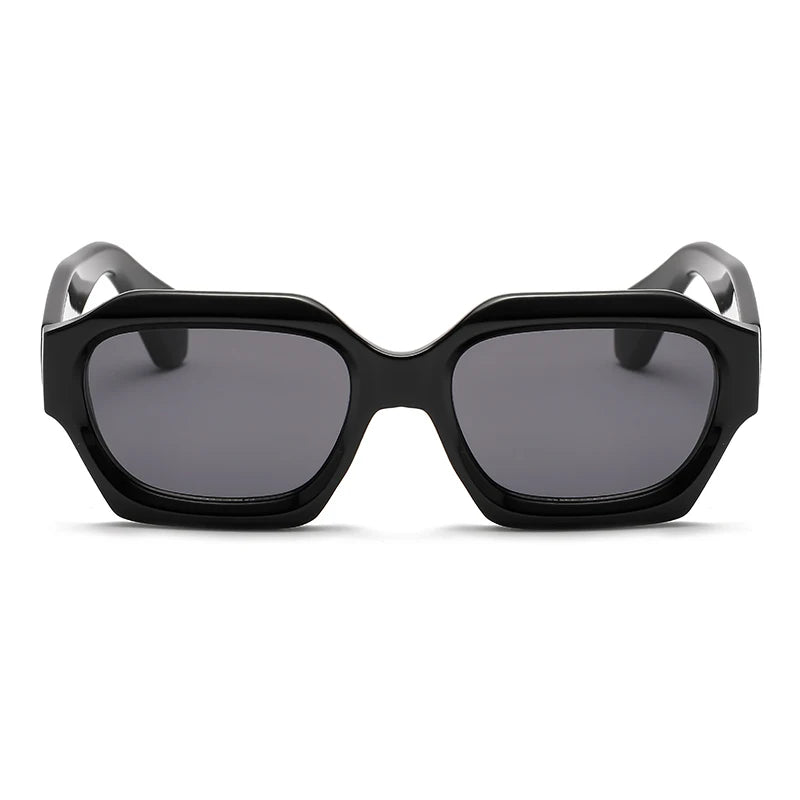 Black Square Frame Sunglasses - Punk Trendy UV400 Women's Eyewear