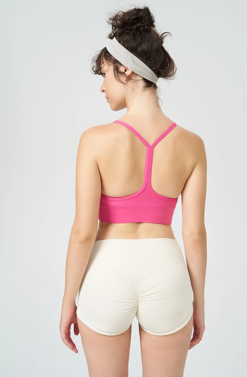 2-Piece Nylon Yoga Set - Sports Bra & Shorts