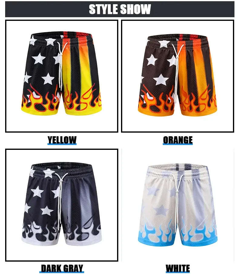 Men's Basketball Breathable Mesh Quick Dry Shorts Tie-Dye Shorts