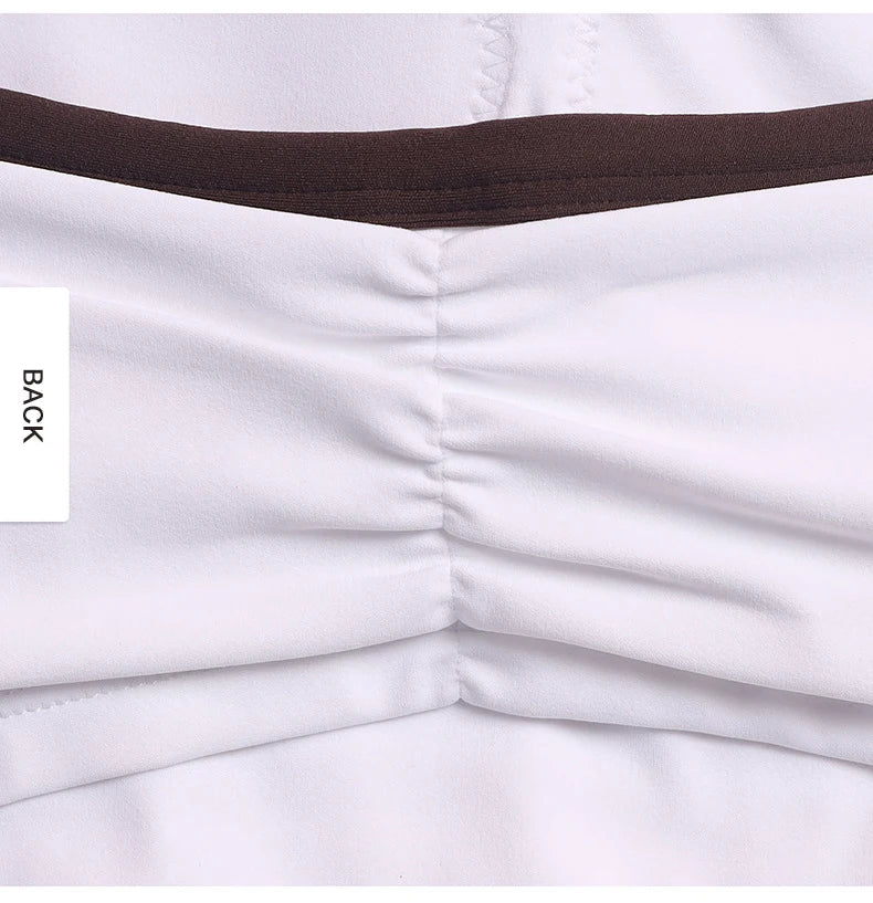 Two-Tone Nylon Sports Bra - Removable Chest Pad