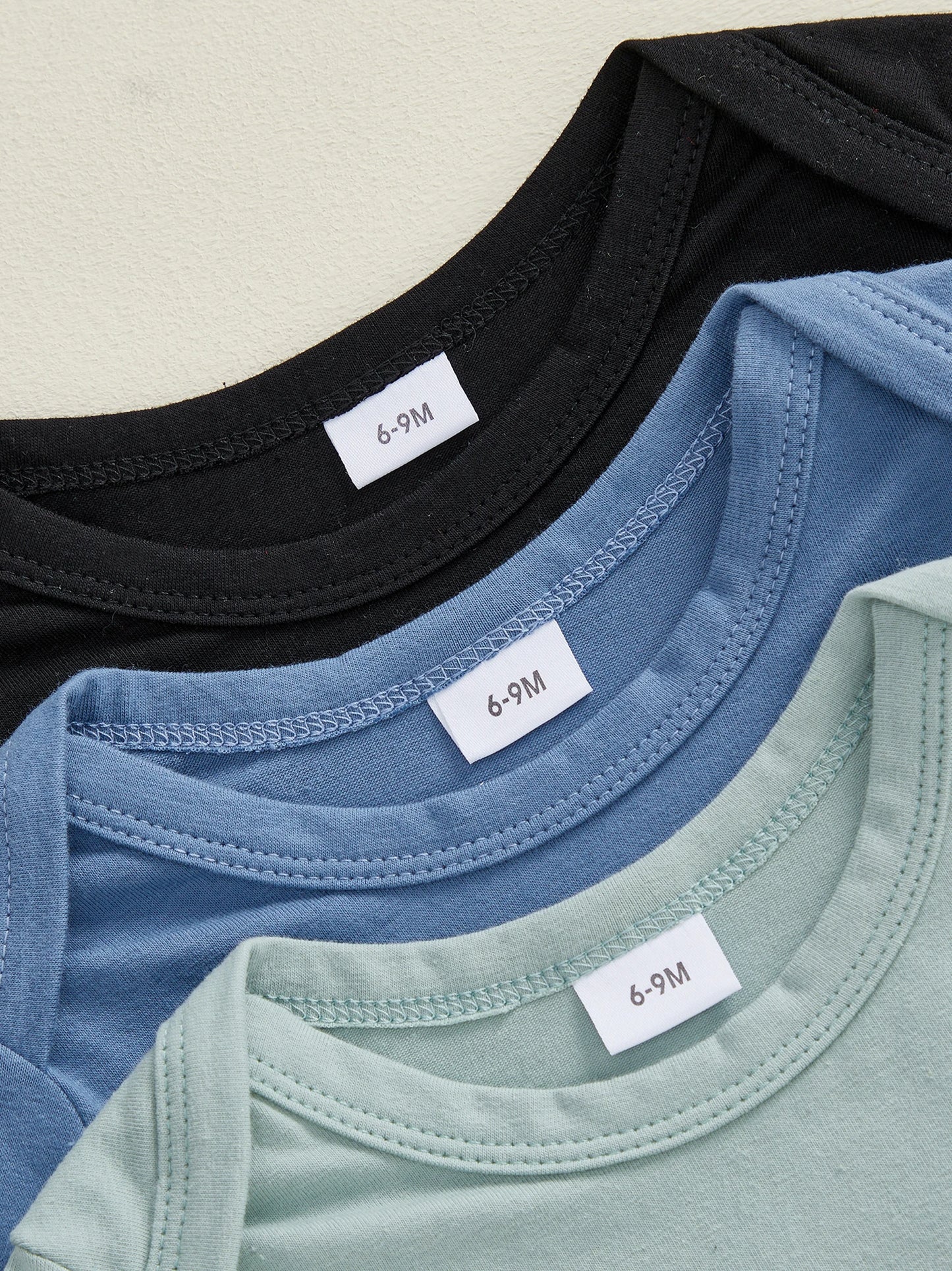 Baby Summer Romper 3-Pack - Solid Color Short Sleeve Jumpsuits